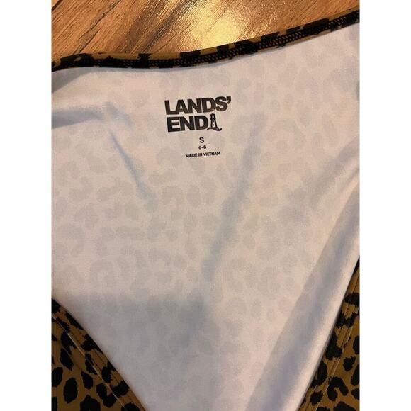 Lands End size small wrap dress swim cover up animal print - Picture 5 of 7